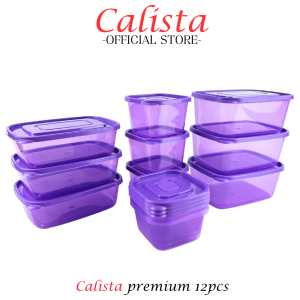 Toples Plastik Kotak Calista Rumoi Soft Set 12pcs Food Container Food Preparation Food Storage Set Tempat Wadah Box Penyimpanan Makanan Tempat Bumbu Dapur Set Lunch Box Food Container Set Toples Kulkas Set