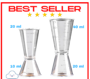 Gelas takar / jigger plastik acrylic / takaran minuman