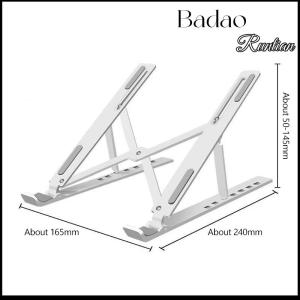 Badao 8 Gear Foldable Laptop Stand Holder Portable Notebook Support Base Adjustable Riser Cooling Bracket Laptop Cooler Accessories
