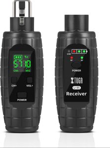 XTUGA U95 Wireless XLR Transmitter and Receiver UHF Wireless Guitar Transmitter Receiver with Microphone