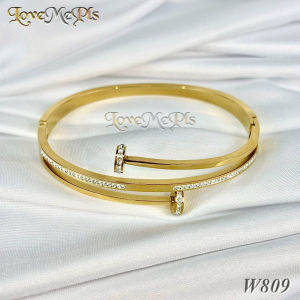 LoveMEpls กำไลข้อมือเพชร สแตนเลสแท้100% เกรดขายบนห้าง รับประกัน1ปี ไม่ลอก ไม่ดำ จัดส่งไวมาก w809