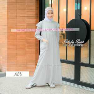 Baju Muslim Gamis Anak Perempuan Dress Muslim  Warna  Abu  / Sibakids falisha  Series Code FAL03