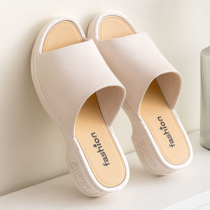 [Free Shipping] WomenS High Heel Slippers Summer Outdoor Thick Sole Fashion Home Non-Slip Mom Shoes Soft Sole Social Wedge Sandals
