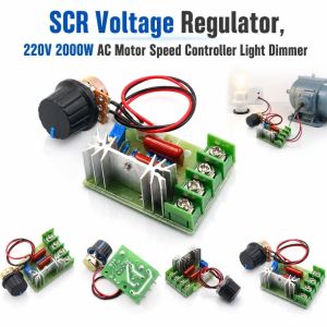 GORGE 220V SCR Voltage Regulator with Remote Controller 2000W AC Motor Speed Controller Adjuster External Light Dimmer Switch Multipurpose