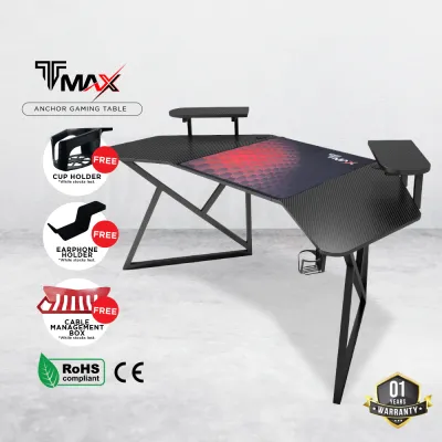 TMAX Anchor Shaped 180CM Gaming Table-Black