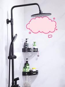MEIDOO Bathroom Corner Shelf Wall-mounted Shower Rack Free-Punching Triangle Basket Square Basket Shelf Bathroom Accessories