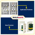 BUILDMATE Royu WD 20A Wide Series Duplex Ground Fault Circuit Interrupter GFCI Outlet Set Adaptor Socket Outlet WD933. 