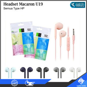 Headset Macaron U19 Matte Full Warna Warni Jack 3.5 mm Berkualitas