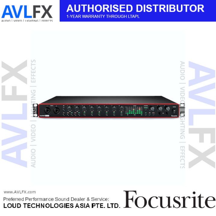 Focusrite Scarlett 18i20 Rackmount 18x20 USB Type-C Audio/MIDI ...