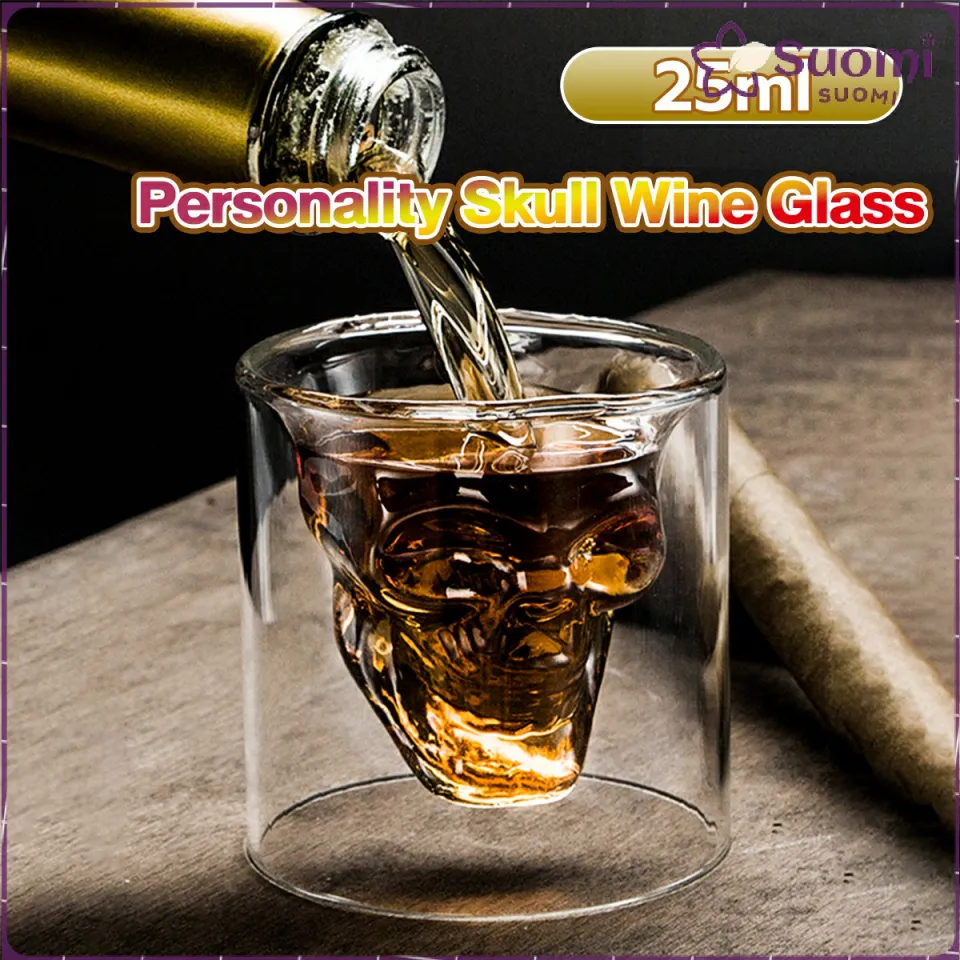Suomi 25ml Special Skull Shape Wine Glass Water Cup Mug Creative Double  Layer Transparent Glass 25Ml Creative Skull-Shaped Beverage Glasses Unique  Design Transparent Double-Layer Glassware - Lazada | Lazada PH