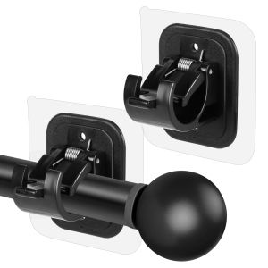 【NEW】6PCS Nail-Free Hooks Curtain Rod Holder Clamp Hooks Rod Bracket Holder Adjustable Adhesive Wall Curtain Fixed Clip Hanging Rack Hot sale Self Adhesive No Drill Adjustable Curtain Rod Holder Hooks Brackets For Bathroom Multifunction Racks ﻿