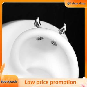 ✨QK shop✨ Cute Devil Horn Earring For Women Men Gothic Silver Color Ear Bone Nail Earring Y2K Jewelry Accessories