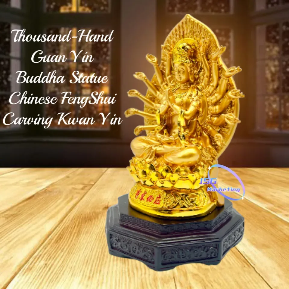 Chinese Shoushan Feng Shui Decor Guanyin Buddha Statue 円く Jade Stone