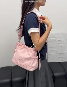 ALO Drawstring Nylon Bucket Crossbody Bag Women Wide Strap Lightweight Casual Daily Sling Shoulder Bag