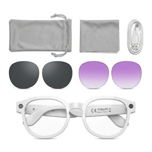 KECTTIO 2 in 1 AI Smart Glasses Real-time Translation AIMB-S1 Smart Video Glasses Augmented Reality Bluetooth Audio Intelligent Eye Glasses Voice Call