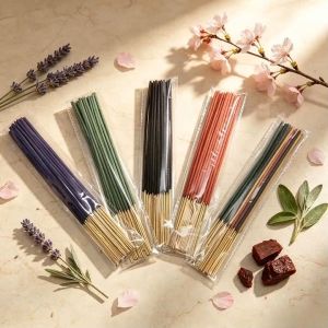Scented Stick Fragrance Featuring Four Seasonal Scents: Rose Lavender Sandalwood Jasmine Etc. Each Pack Contains 30 Sticks