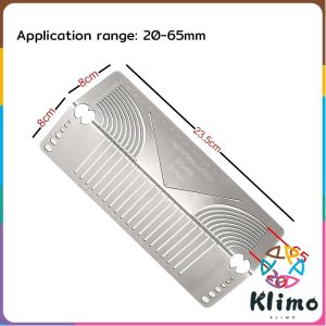 KLIMO Metal Ruler Square Tube to Round Ruler Square Steel 90° Bend Arc Angle Marker DIY Pipe Bending Guide