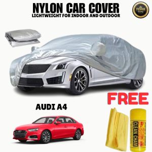 Waterproof Nylon Car Cover for Audi A4 Portable & Easy to Use Cover for Sedan Cars With Clean Cham