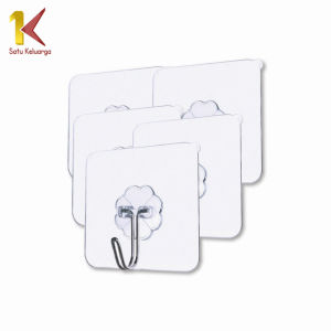 Satu Keluarga Gantungan Tempel Hook Magic Sticky Plug C124 Gantungan Baju Hook Dinding Kamar Mandi