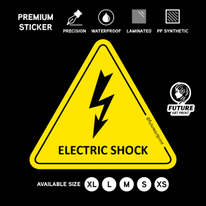 Electric Shock. Sign Label Notice Signage. Notice. Triangle. Laminated Waterproof Scratch Resistant. Suitable for Indoor and Outdoor.