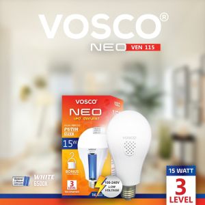 PROMO LAMPU LED EMERGENCY MURAH AC / DC MERK VOSCO 15 WATT 3 MODE TAHAN HINGGA 8 JAM! BONUS FITTING GANTUNG ON - OFF DAN BISA DI GANTI BATERAINY