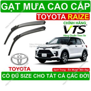 Gạt Mưa Kính Lái Toyota Raize Cặp Gạt Mưa Kính Lái Toyota Raize Có Đủ Size Cho Các Đời Xe Toyota Raize Sạch Êm Bền