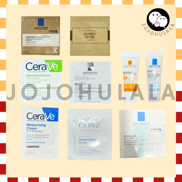 Sample Sachet La Roche Posay Balm Cerave Cleanser Clinz Serum Honey ...