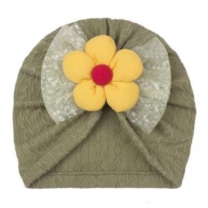Soft Bonnet Caps Bowknot Flower Turban Hat Caps Headwrap for 0-12 Month Baby Toddlers Newborns Breathable Headwraps