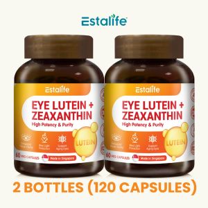 Estalife Lutein & Zeaxanthin | Eye Health Supplement | 叶黄素 | Vision | Blue Light | 60 Veg Caps