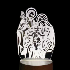 3D Acrylic Lamp Gifts Bedroom Night Creative lusion Designs Electric warm light base LED lamp