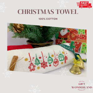 Christmas towel Custom towel 圣诞毛巾 圣诞礼物 Tuala krismas tuala sulam hadiah krismas Xmas towel Christmas gift