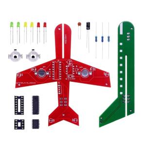 LED Light Effects Plane Model Kit Soldering Skills Development With CD4017 Flow Lamp Circuit STEM Science Experiment