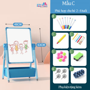 Bảng vẽ trẻ em hai mặt có từ tính xoá dễ dàng không bám bụi