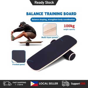 Wooden Balance Board Wooden Indoor Mute Fitness Yoga Skiing Surfing Paddle Board Core Training Wood Surf Balance Board Expert