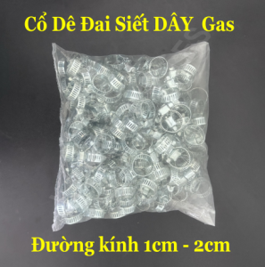 Bịch 200 Cổ dê siết dây dẫn gas - Đai siết INOX xiết các ống có đường kính từ 1cm đến 2cm