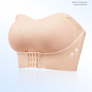 MIESHUT Push-up Bra Front Buckle Strapless Underwear Womens Large Size Invisible Bra Wireless Breathable Womens Underwear