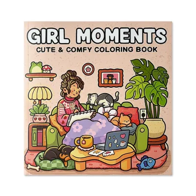 Girls moment Coloring Book Paperback Buku lukisan anak-anak yang menggambar buku lukisan