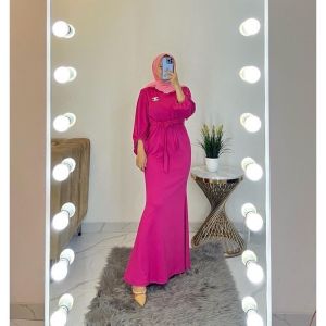 Baju Wanita Terbaru AZURA DRESS WD Bahan RIP KNIT SIZE M L DAN XL PB 135 CM Dress Kondangan Wanita
