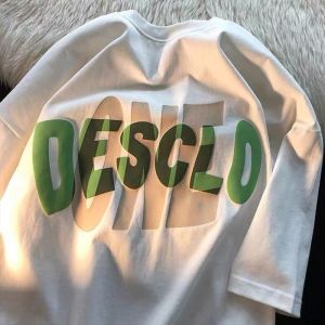 เสื้อคู่รักชายหญิง oversize แฟชั่น ทรงหลวมสไตล์เกาหลี เสื้อยืดโอเวอร์ไซส์ผู้หญิงเท่ๆ