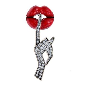 Multipurpose Fun Sophisticated Lips Suit Brooch Elegant Designs Portable Fashion Accessory for Performers Daily Outfit