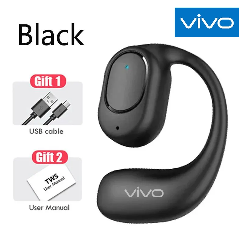 🔥 COD+Free Delivery 🔥VIVO Single Ear Bluetooth Earphone Clip  Bluetooth Headset Sports Wireless Earbuds with Microphone HiFi Stereo  Headphones