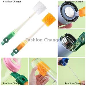 [COD] Fashion Change 5 In1 Cartoon Bottle Brush Set Long Handle Home Multifunctional Cup Brush Cleaning Brush Head Kitchen Cleaning Accessories