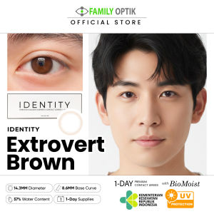 [2025NEW]  Identity Extrovert Brown With Biomoist Softlens Natural Color Minus Harian