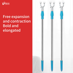 Stainless Steel Extendable Clothes Fork U Shaped Rod Pole