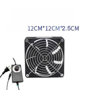 220v to 12v cooling fan with high wind capacity and stepless speed regulation of 12cm suitable for router computer server cooling