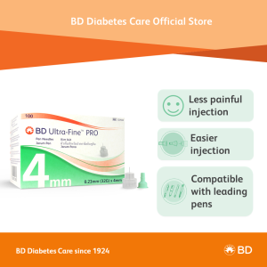 BD Ultra Fine PRO Pen Needle 4mm x 32G (Box of 100s)