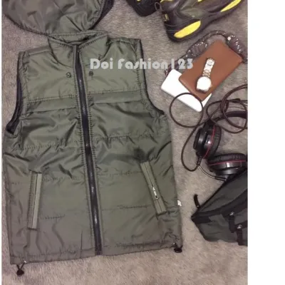 Rompi Parasut Pria Anti Angin Tebal Bernapas Tahan Lama Vest Motor Outdoor Gunung Polos Army Dewasa
