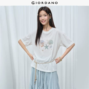 Giordano Women Women Round Neck T-Shirt Free Shipping 18326622