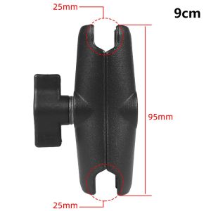 NALANILI 1Pcs 6/9/15cm Double Socket Arm 1" 25mm Ball Head Aluminum Alloy Mount Adapter Pole Camera Extension Holder for RAM Mounts
