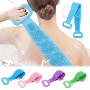 Sikat Punggung Silikon Shower Puff Spons Bath Mandi Scrub Alat Gosok Badan Scrubber Silicone